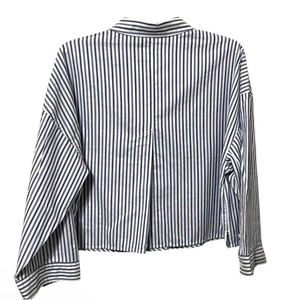 Everlane Boxy Striped Button Front Shirt Size XXS New - Picture 5 of 11